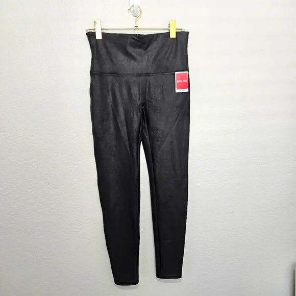 NWT Spanx | SPANXshape™ Faux Leather Leggings Matte 2437P, Womens 1X - Picture 4 of 10